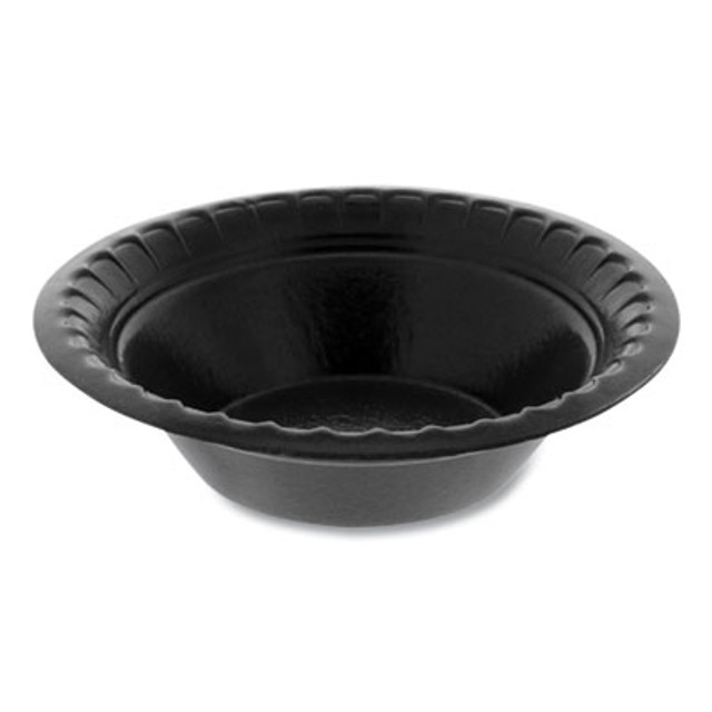 Picture of Pactiv Evergreen PCTYTKB00040000 4 oz Placesetter Deluxe Laminated Foam Dinnerware Bowl&#44; Black - Pack of 1250