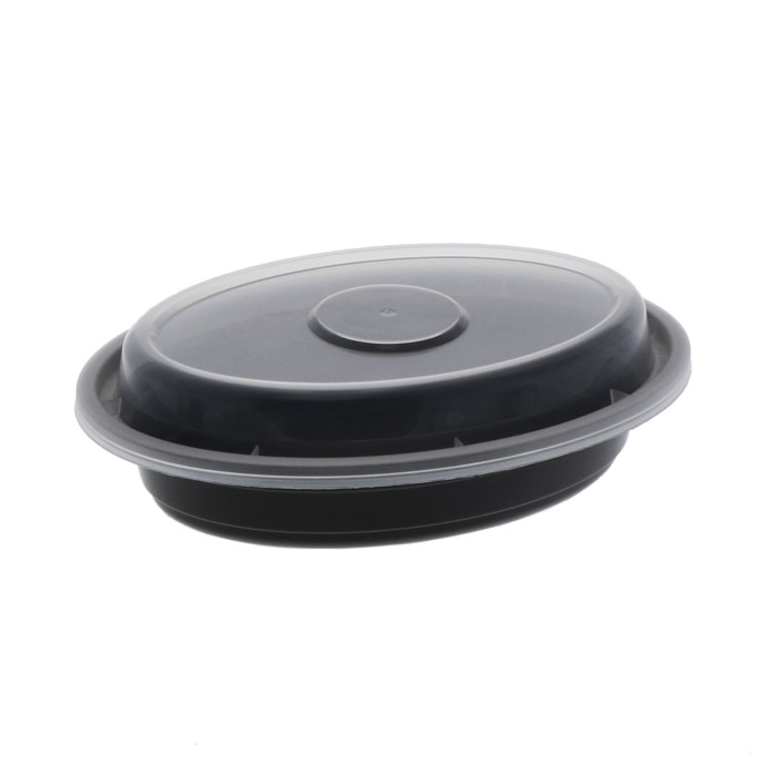 Picture of spring Versatainer PCTOC06B 6 oz Oval PP Container & Lid, Black - 150 Count