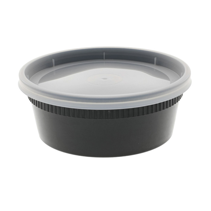 Picture of spring Delitainer PCTYL2508B 8 oz PP Container & PE Lid, Black - 240 Count