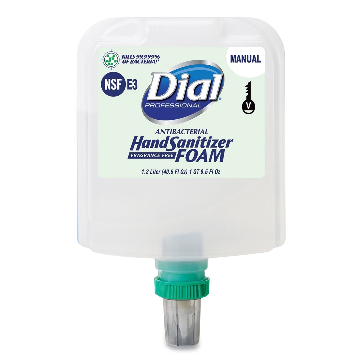 Picture of Dial DIA19717CT 1.2 Liter Professional hygienic Fragrance Free Foaming Hand Sanitizer Refill for 1700V Dispenser