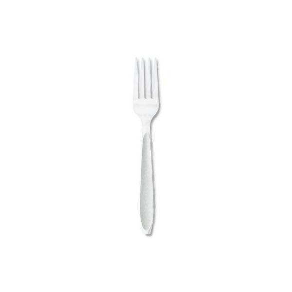 Picture of Solo SCCHSWFX0007BX Heavyweight Full-Length Polystyrene Cutlery Fork, White - Pack of 100