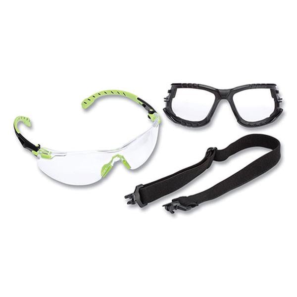 Picture of 3M MMMS1201SGAFKT Solus 1000-Series Safety Glasses - Green Plastic Frame & Clear Polycarbonate Lens - Case of 12