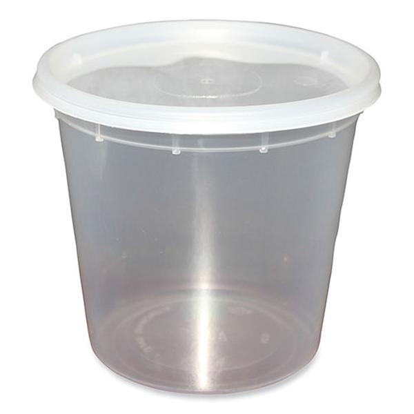Picture of GEN GENDELI24OZ 24 oz Plastic Deli Containers, Clear - Pack of 240