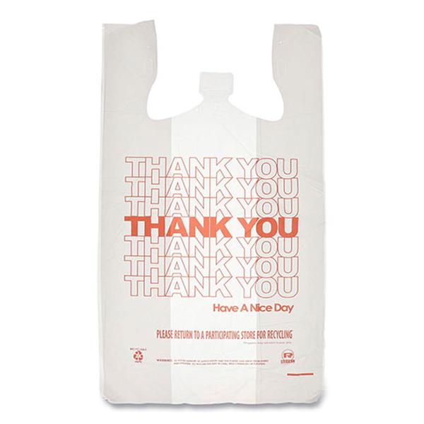 Picture of Amercare RPPRPTYB6FS 13 x 23 x 23 in. Thank You Bags, Red & White - Pack of 1000