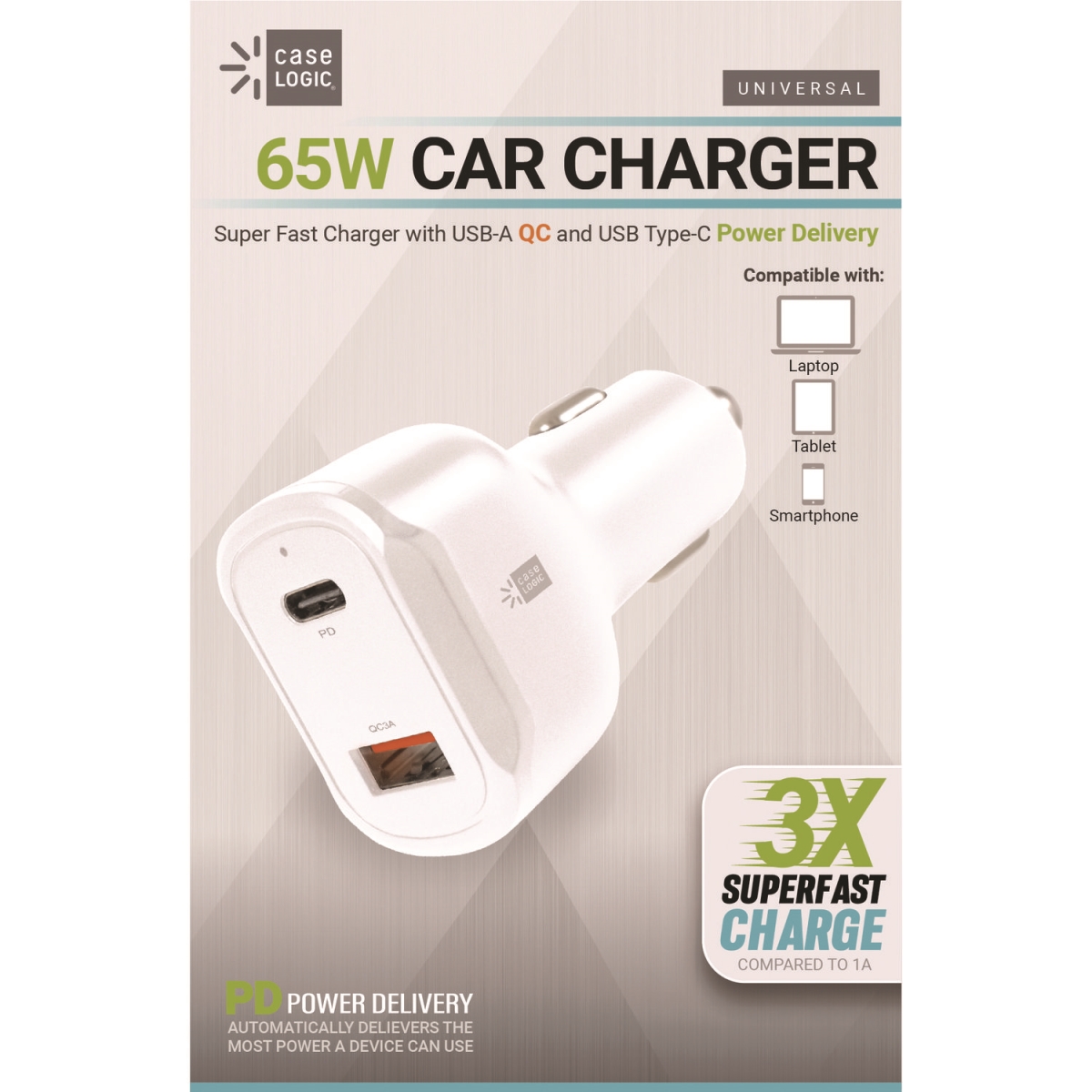 Picture of ByTech BTHCLPDV6105WT 65W Car Charger&#44; White