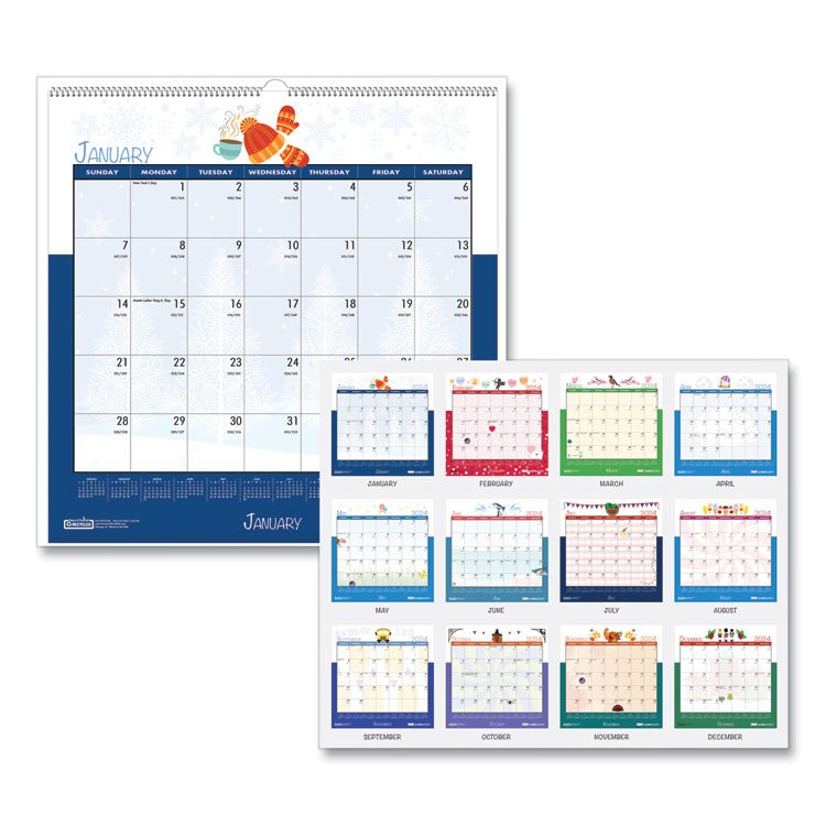 HOD338 Wall Seasonal Small Calendar