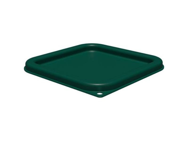 Picture of Carlisle FoodService Products CFS1197008 7.31 x 7.31 x 0.63 in. Squares Food Storage Container Lid - Plastic - Forest Green