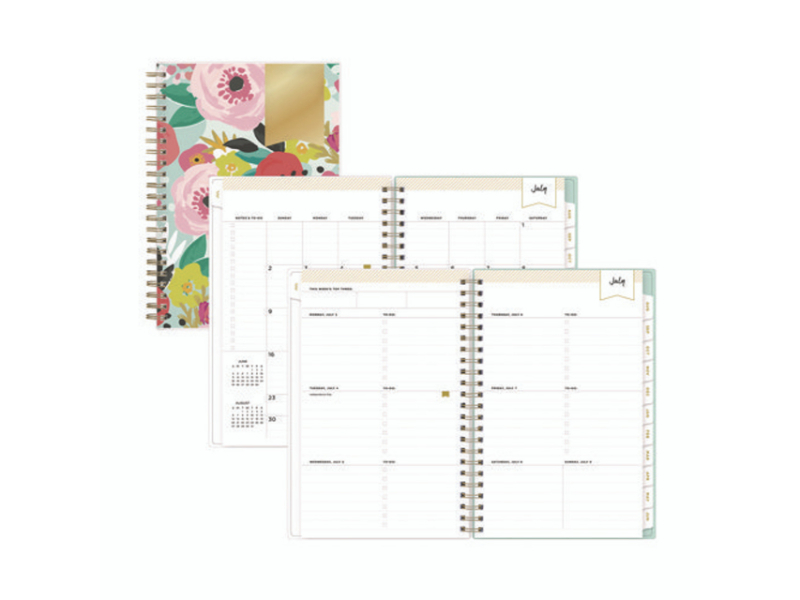 Blue Sky BLS137900 8 x 5 in. Day Designer Secret Garden Mint Academic Year - Weekly & Monthly Notes Planner - July to June - 2024 to 2025 -  Blue Sky Herbal Inc