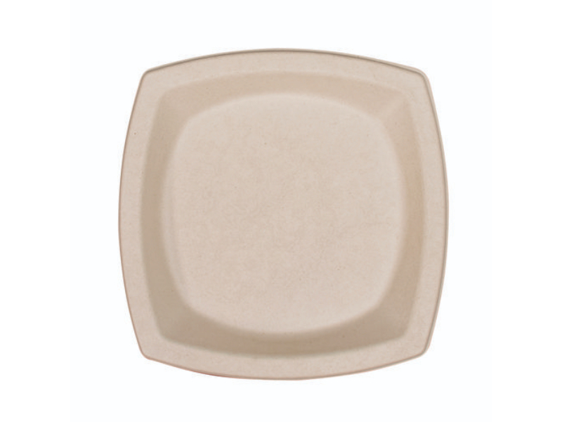 Picture of Dart DCC8PSC1PFPK 8.25 x 8.25 in. Compostable Fiber Dinnerware ProPlanet Seal Plate - Tan - Pack of 125