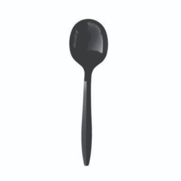 Picture of Boardwalk BWKSOUPBLMW Mediumweight Polypropylene Cutlery for Soup Spoon&#44; Black - 1000 Carton