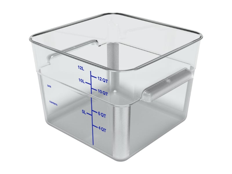 Picture of Carlisle FoodService Products CFS1195407 12 qt. Squares Polycarbonate Food Storage Container - Clear
