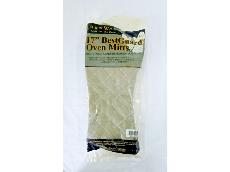 Picture of Carlisle FoodService Products SJM800FG17 17 in. Bestguard with Kevlar Webguard Oven Mitt - Tan