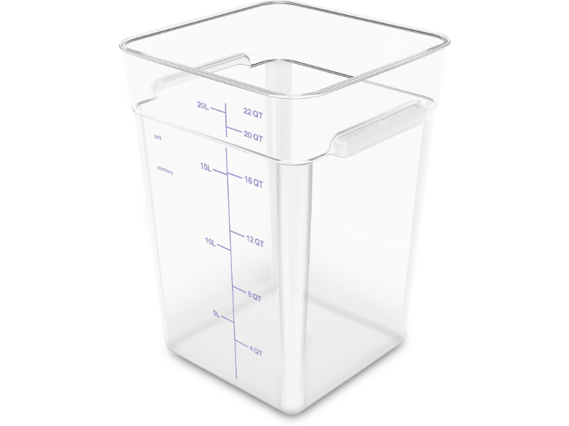 Picture of Carlisle FoodService Products CFS1195607 22 qt. Squares Polycarbonate Food Storage Container - Clear