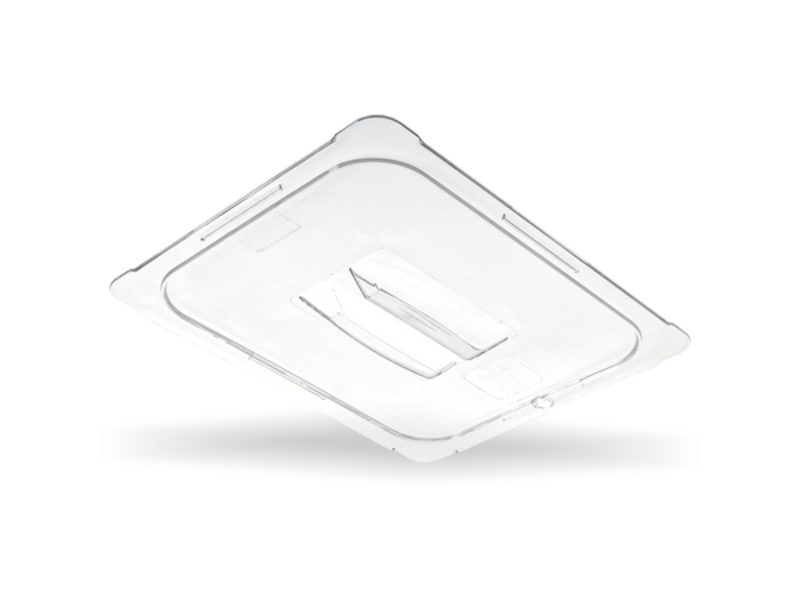 Picture of Carlisle FoodService Products CFS10210U07 0.88 in. StorPlus Polycarbonate Handled Universal Lid - Full - Size - Clear