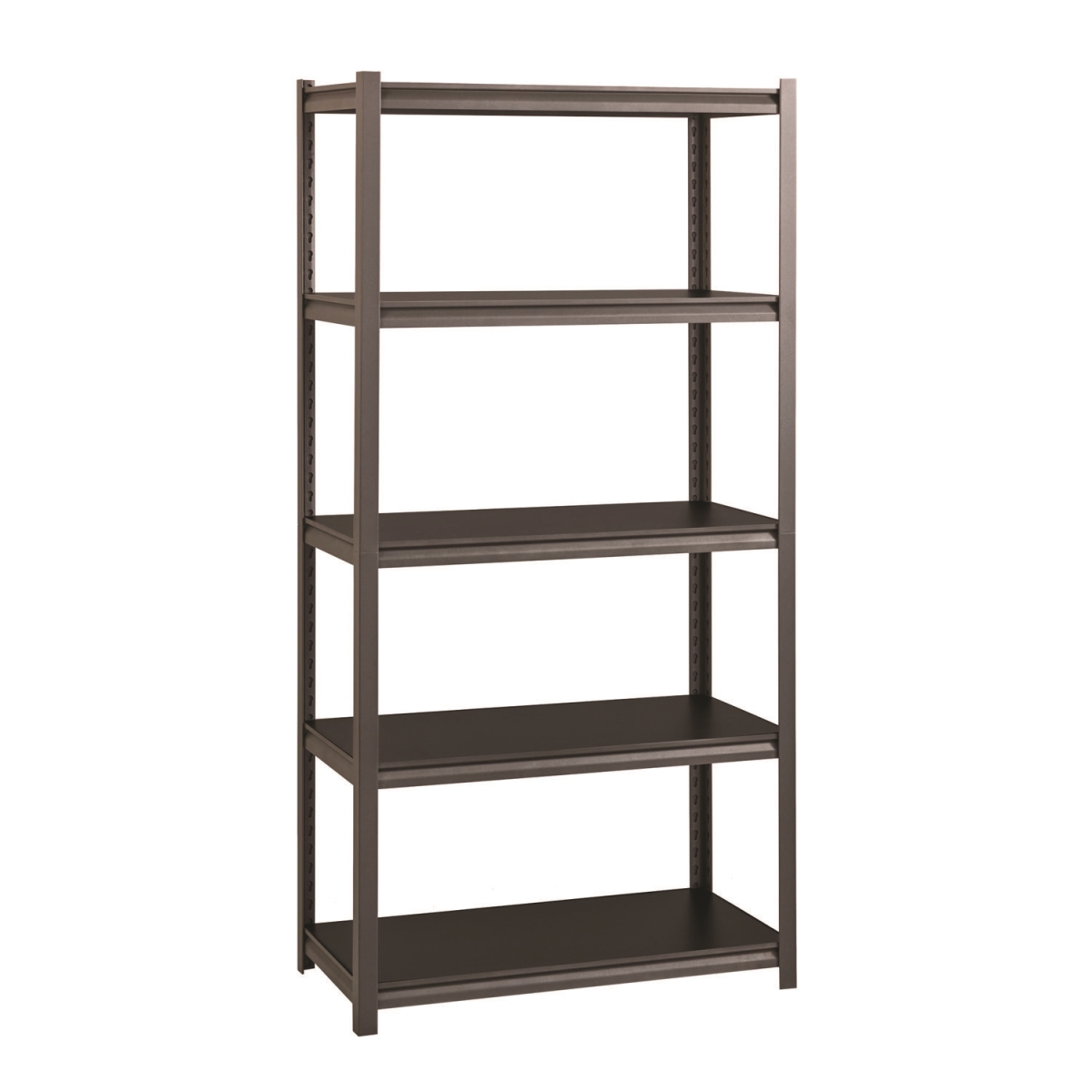 Picture of Alera ALESU721836L 72 x 36 x 18 in. Steel Shelving Unit with 5 Laminate Shelves - Black & Gun Metal Gray