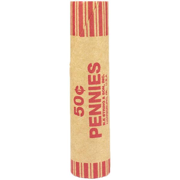 Picture of ControlTek CNK560051 Penny Crimped-End Coin Wrapper&#44; Kraft & Red