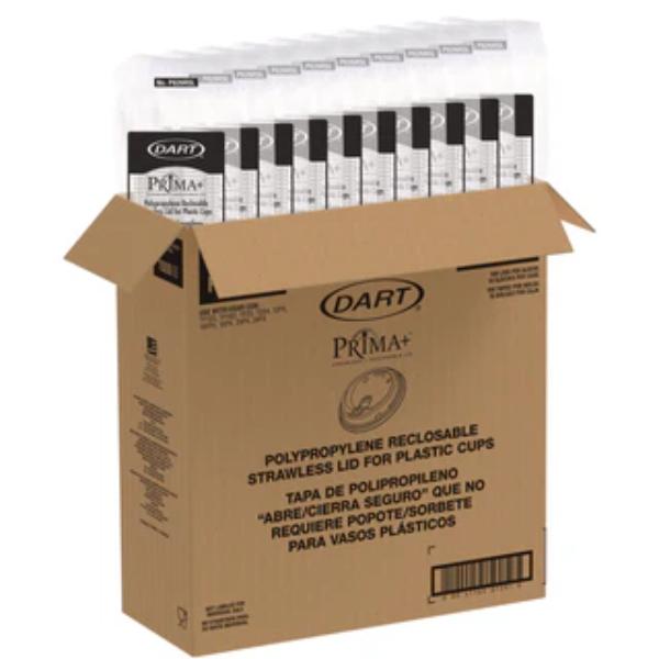 Picture of Dart DCCP626RSL Polypropylene Strawless Cup Lids&#44; Clear - Pack of 1000