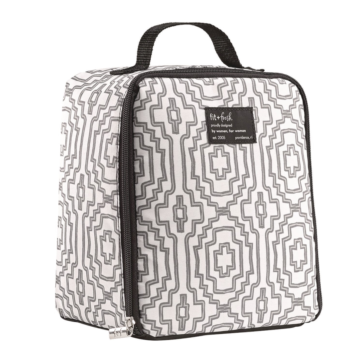 Picture of Fit & Fresh FAF7613FF3242 Art Deco Style Lunch Bag, Charcoal