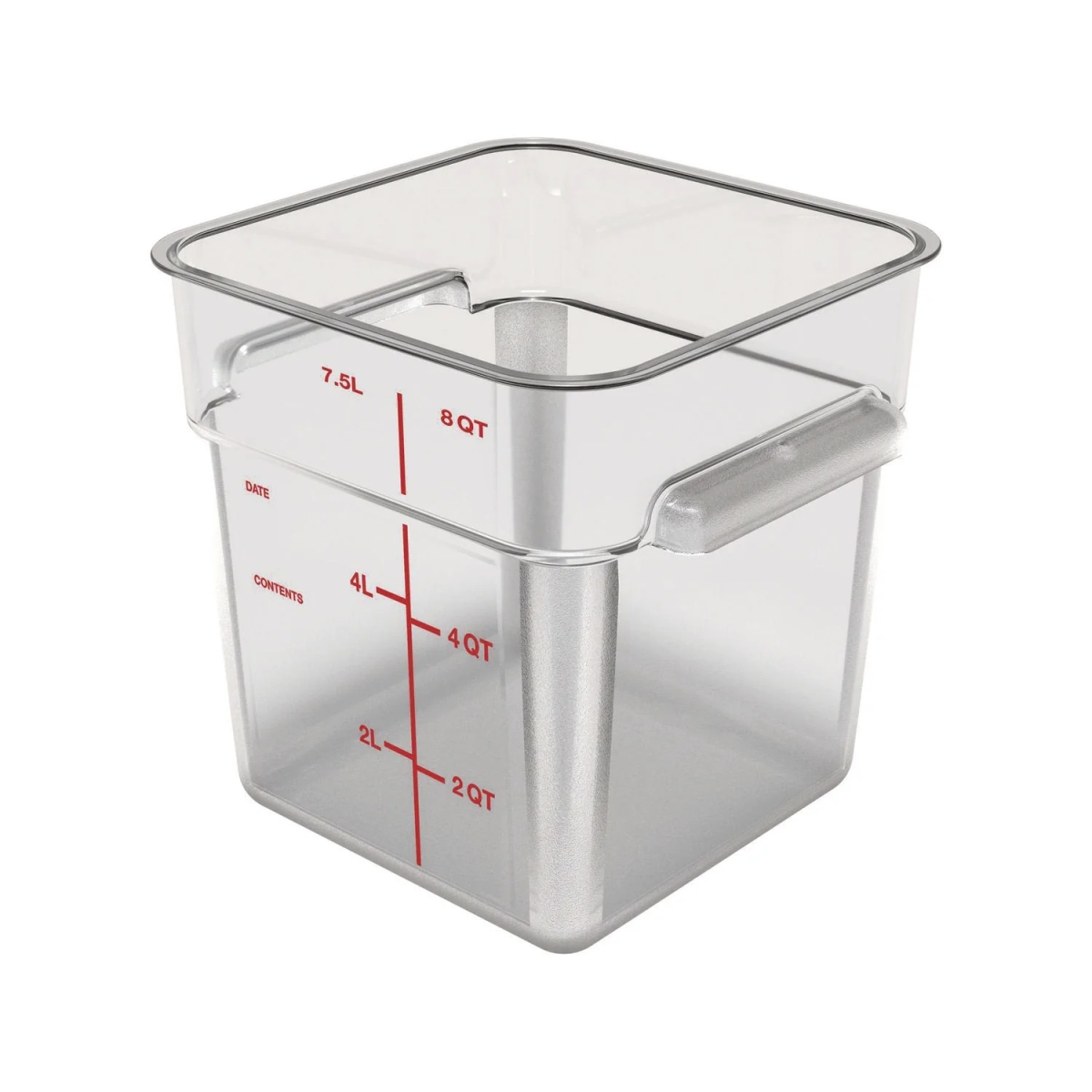 Picture of Carlisle CFS1195307 8 qt. Square Food Storage Container, Clear