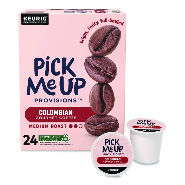 Picture of Pick Me Up Provisions PIE5000381025 Colombian Coffee K-Cups - 24 Count