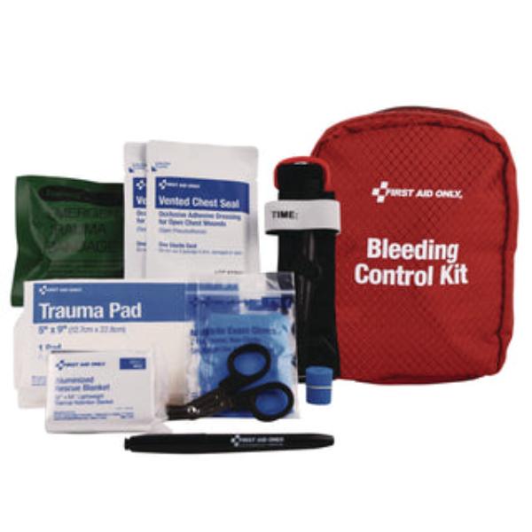 Picture of First Aid Only FAO91513 Right Response Bleeding Control Kit for Limb & Chest Wounds - Fabric Pouch