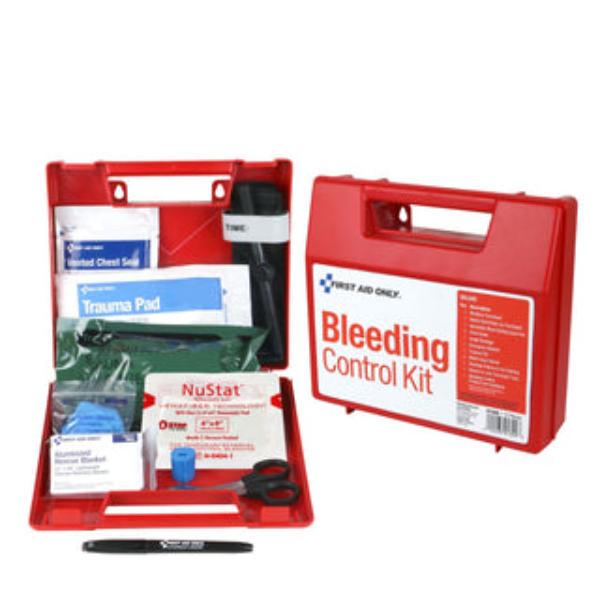Picture of First Aid Only FAO91309 Bleeding Control Wall Station Single Kit - Deluxe - Plastic Case