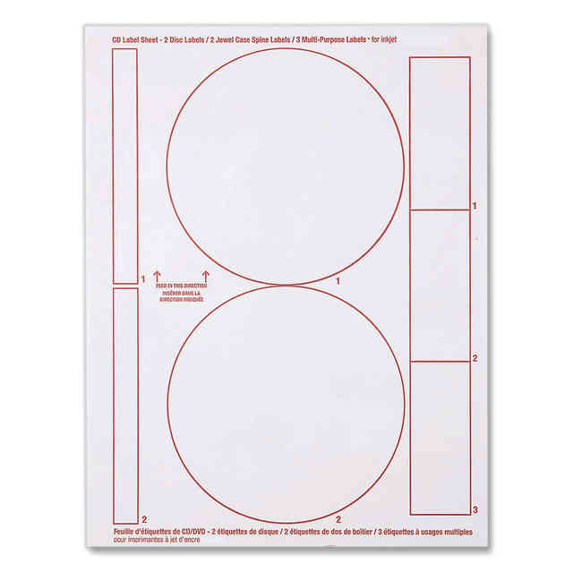 Picture of Verbatim VER71126 Inkjet Media Labels&#44; Matte White - 50 Sheets