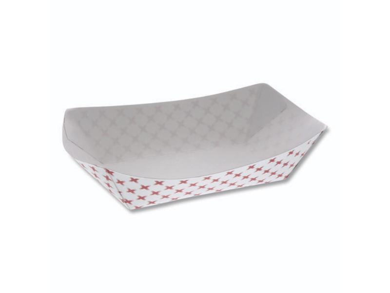 Picture of Pactiv Evergreen PCTD3T 3 lbs 7.75 x 5.1 x 2.1 in. Paperboard Food Tray&#44; Red & White - Case of 500