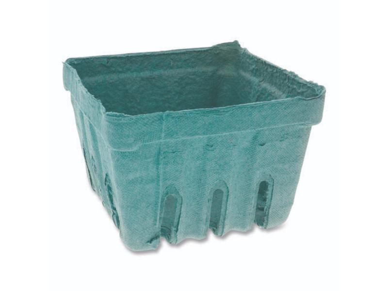 Picture of Pactiv Evergreen PCTYM336184 5.5 x 5.5 x 3.25 in. 1 qt. Berigard Molded Fiber Berry Basket&#44; Green - Case of 297