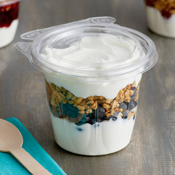 Picture of Dart DCCSC12F Clear Snack Deli Container with Flat Lid, 12 oz