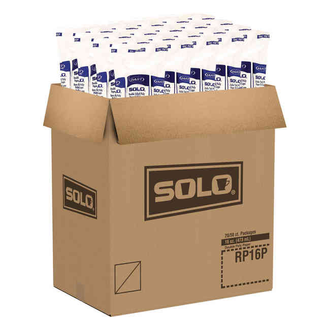 Picture of Solo Cup SCCRP16P2050 1 lbs Double Sided Poly Paper Cold Cups, White - Case of 1000