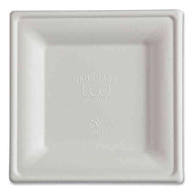 Picture of Eco-Products ECOEPP021NFA 6 x 6 in. Vanguard Re able & Compostable Sugarcane Plates, White - Case of 500