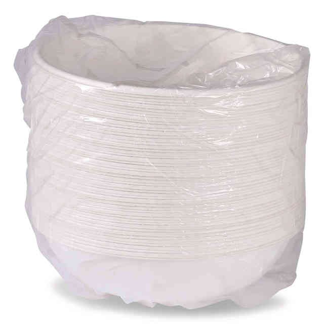 Picture of Eco-Products ECOEPBL32CNFA 32 oz Vanguard Re able & Compostable Sugarcane Bowl&#44; White - Case of 400