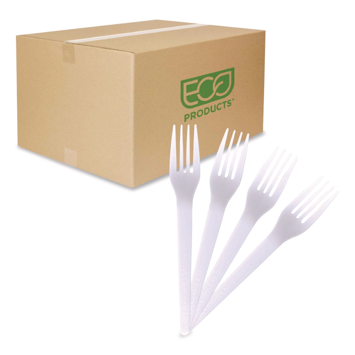 Picture of Eco-Products ECOEPS017 7 in. Plantware Crystalized Polylactic Acid Cutlery Fork&#44; White - Case of 1000