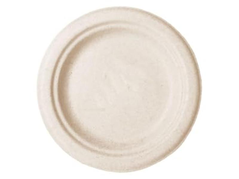 Picture of Vegware VEGVWP016NFA 6 in. Compostable Nourish Reclaimed Disposable Natural Molded Fiber Paper Plates - Case of 1000