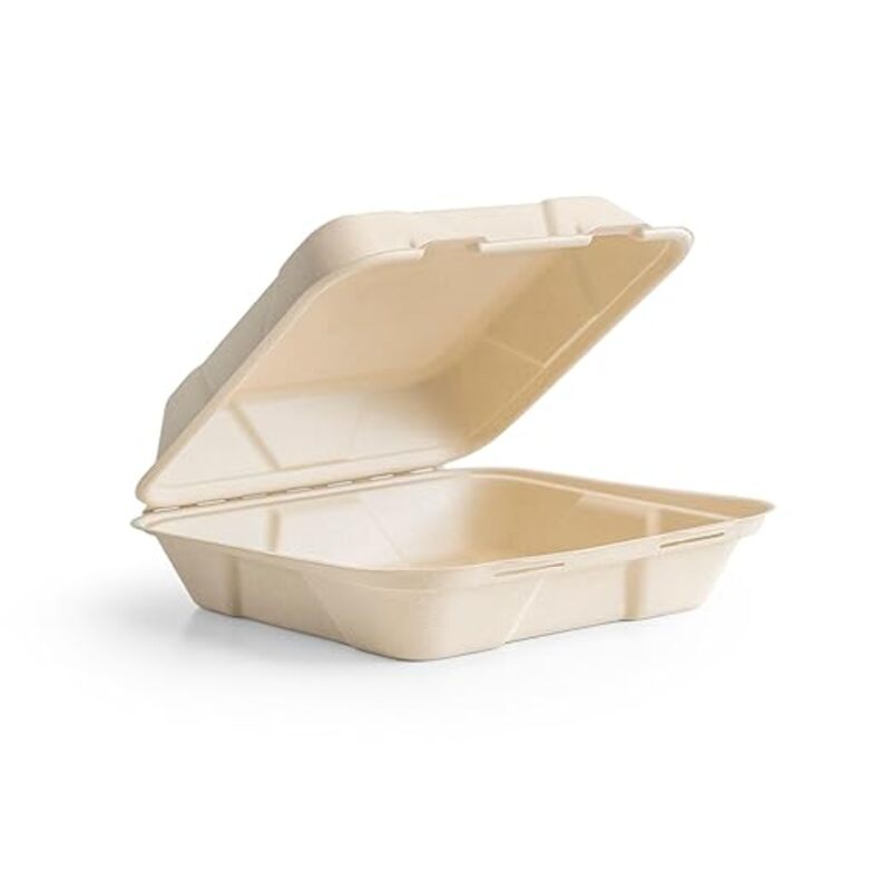 Picture of Vegware VEGVWHC101NFA 10 in. Compostable Clamshell Containers, Pack of 200