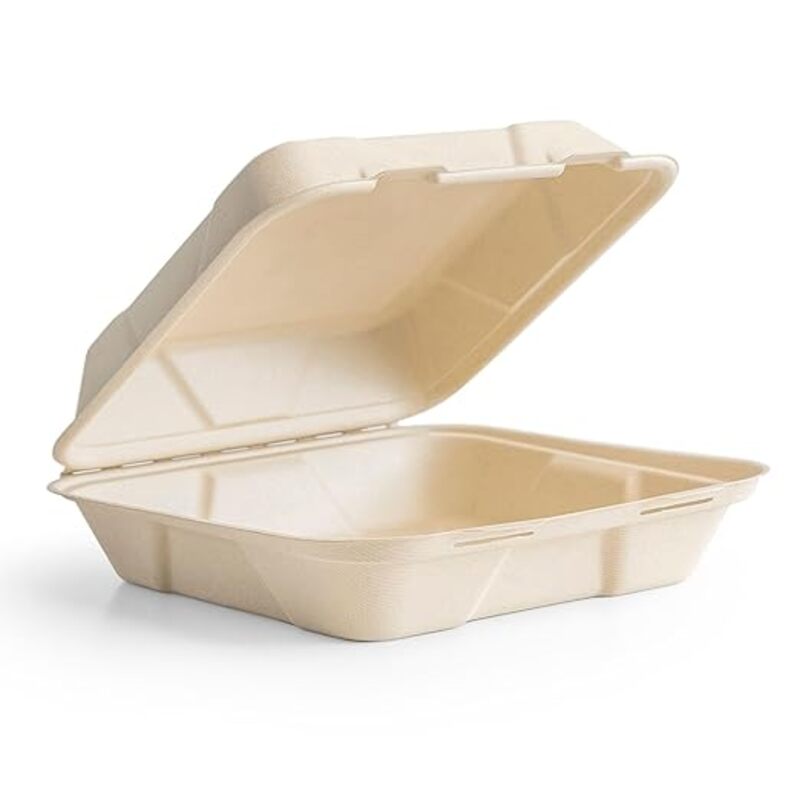 Picture of Vegware VEGVWHC91NFA 9 in. Compostable Clamshell to Go Containers, Case of 200