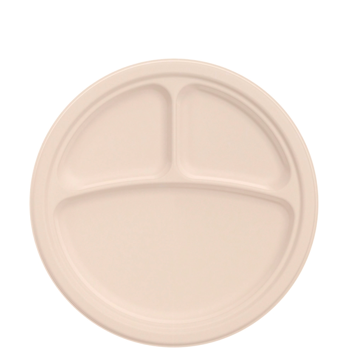Picture of Solo DCC10FBRP3 10.2 in. Compostable Molded Fiber Dinnerware ProPlanet Seal 3-Compartment Plate, Natural - 500 Per Pack