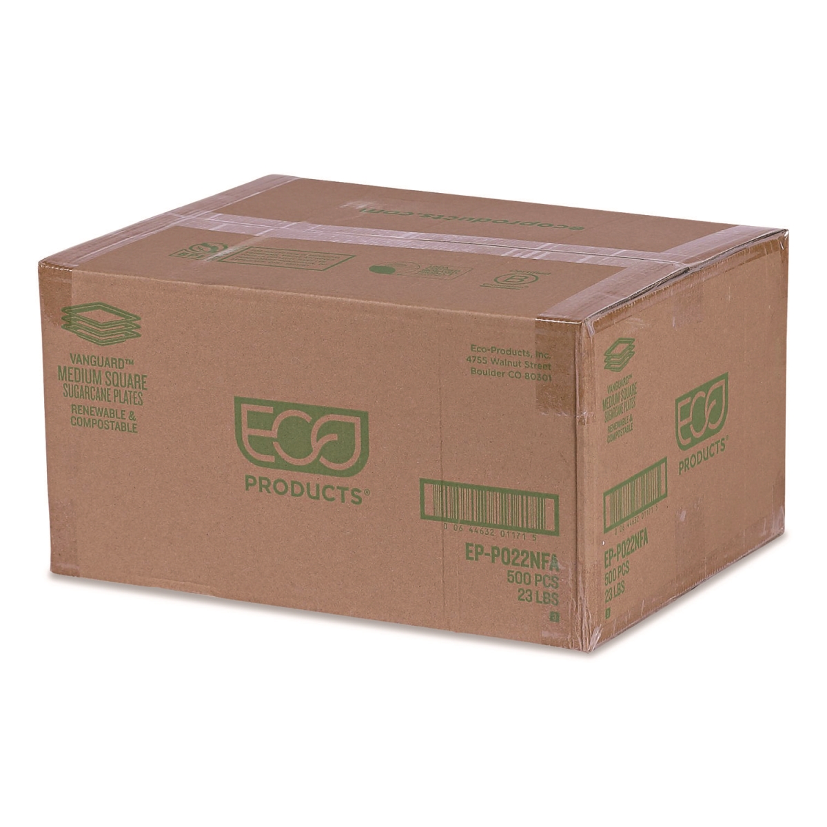 Picture of Eco Products ECOEPP022NFA 8 in. Vanguard Re able & Compostable Sugarcane Plates, White - 500 Per Pack