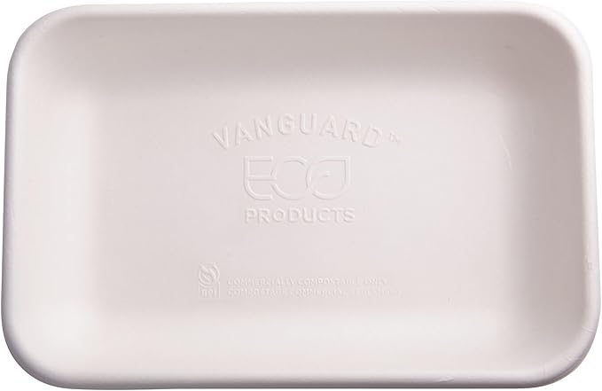 Picture of Eco Products ECOEPSCRC24NFA 24 oz Vanguard Rectangle Box Compostable to Go Containers, Case of 400