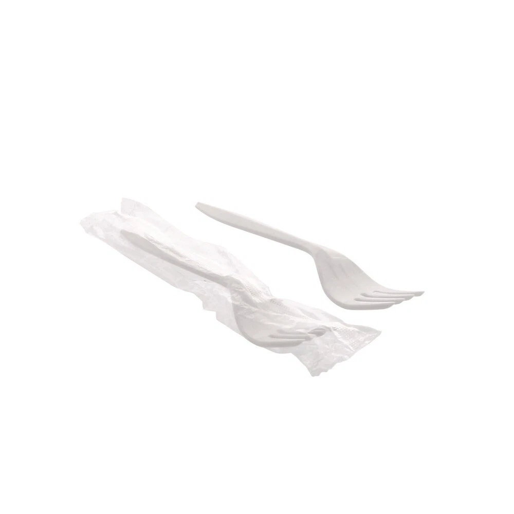 Picture of Pactiv PCTFKFWCH Individually Wrapped Fieldware Cutlery, White - Pack of 1000
