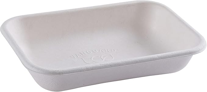 Picture of Eco Products ECOEPSCRC16NFA 16 oz Vanguard WorldView Compostable Sugarcane Take-Out Food Containers, White - Case of 400