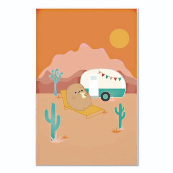 Picture of Denik DNKLFC1896L 5.25 x 8.25 in. Smoko Tayto Joshua Tree Journal Book - College Ruled&#44; Tan&#44; Orange & White