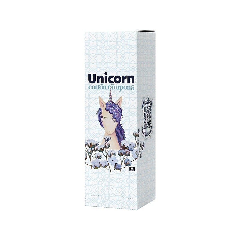 Picture of Unicorn WLBTOP08159 Cotton Tampons with Plant-Based Applicator