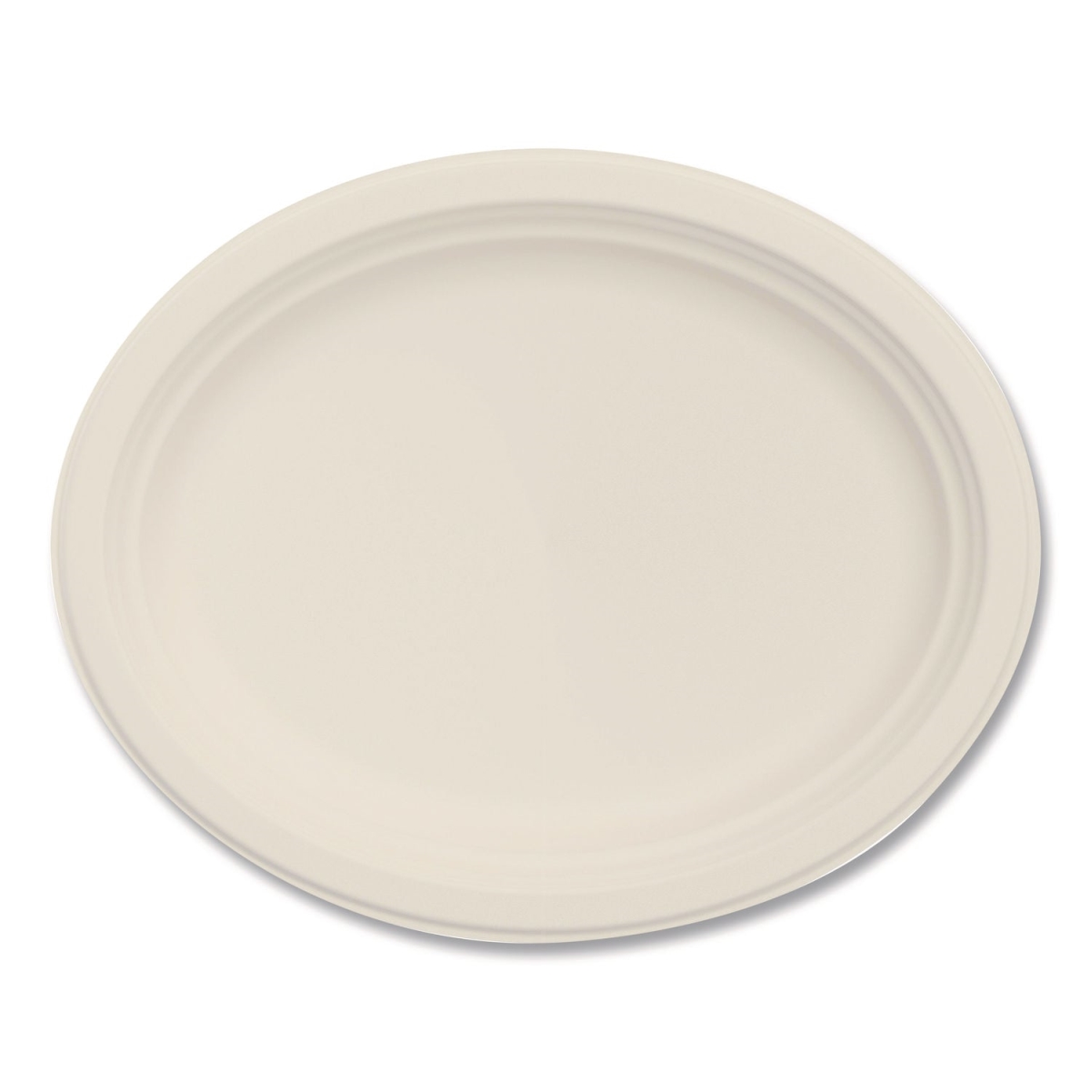 Picture of Dart DCC12FBRPLR1 12 in. Dia. Compostable Molded Fiber Dinnerware Platter, Natural - Pack of 500