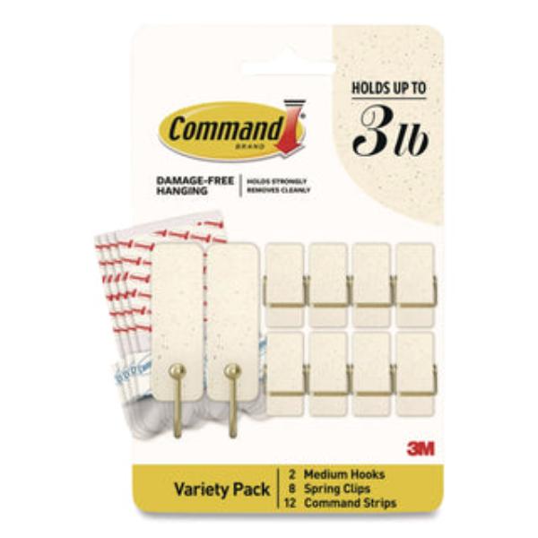 Picture of 3M MMMVBMHP10ESF Command Mixed Hooks Pack&#44; Vanilla Bean - 10 Hooks - 12 Strips per Pack
