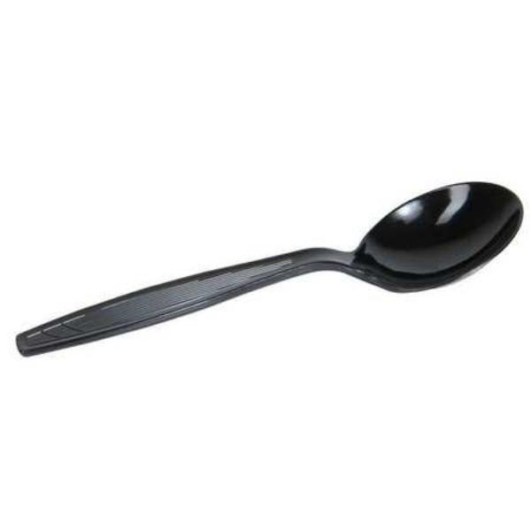 Picture of Dixie Food DXESM517 Mediumweight Polystyrene Cutlery Soup Spoon&#44; Black - Pack of 1000