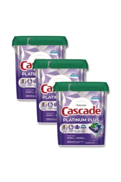 PGC15789CT 266 oz Cascade Platinum Plus ActionPacs Dishwasher Detergent Pods44 Fresh Scent  47 Per Pack  Case of 3