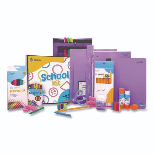 EDY1316 Back to School Supplies Kit - Purple