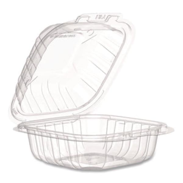 Picture of Dart DCC60PPHT1 6.31 x 6.31 x 3 in. Microwaveable Hinged Plastic Containers, Clear - Pack of 300